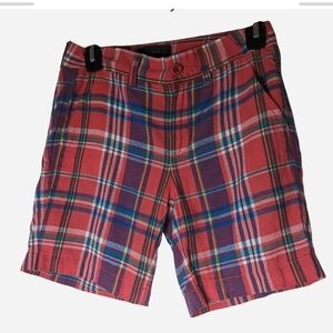 Pre-owned Women Plaid Red Shorts